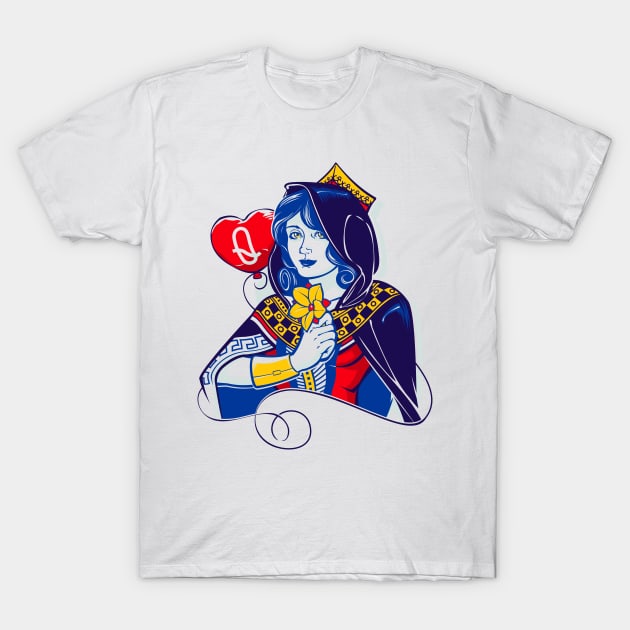 Queen of hearts T-Shirt by dracoimagem